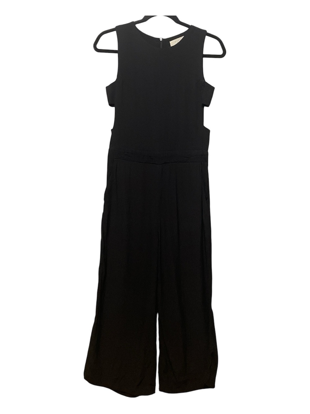 Elodie Black Sleeveless Wide-Leg Cutout Jumpsuit